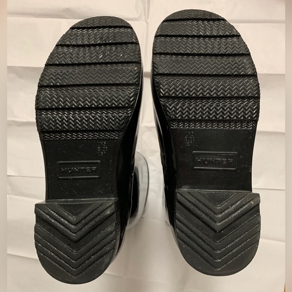 Hunter Original Tour Gloss Rain Boot - Black Sz 7 - Picture 10 of 12